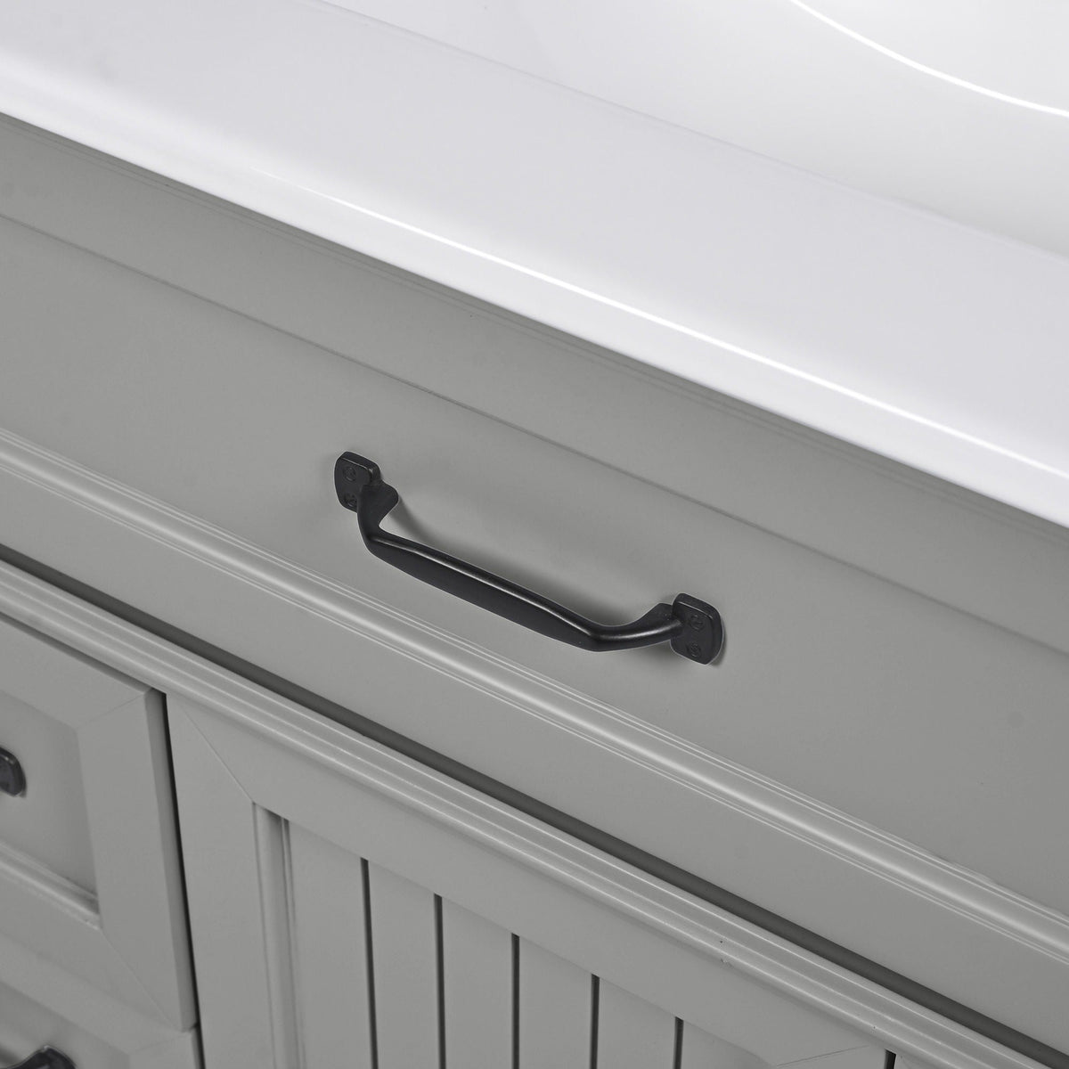 Bathroom Vanity With Sink and Drawers - Freestanding Solid Wood Cabinet