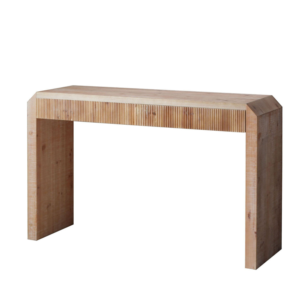 Rustic Modern Console Table With Drawer Storage - Natural Wood