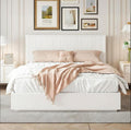 King Size Bed Frame with Vertical Slat Headboard - Black or White