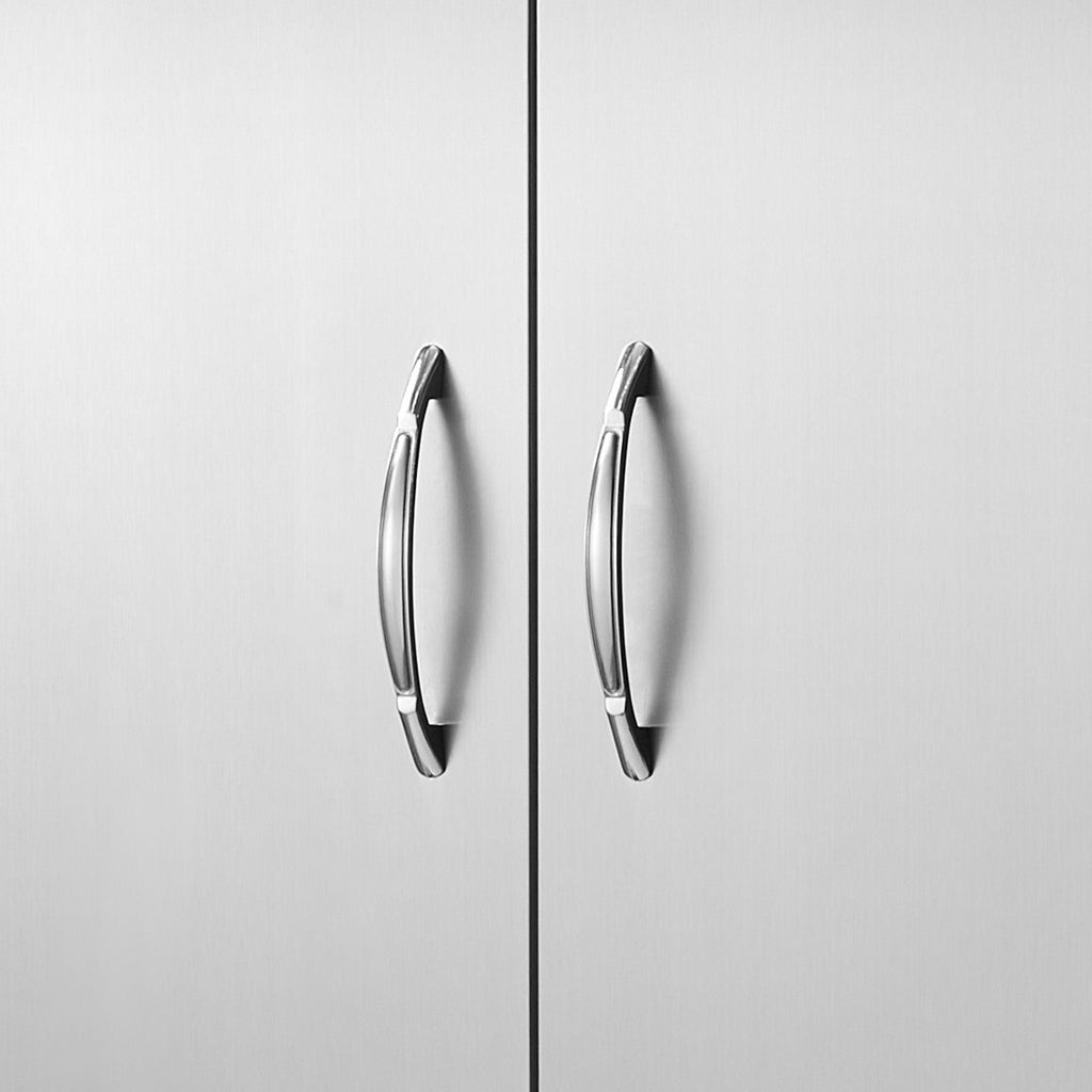 Stainless Steel BBQ Access Door with Ergonomic Handles - Silver