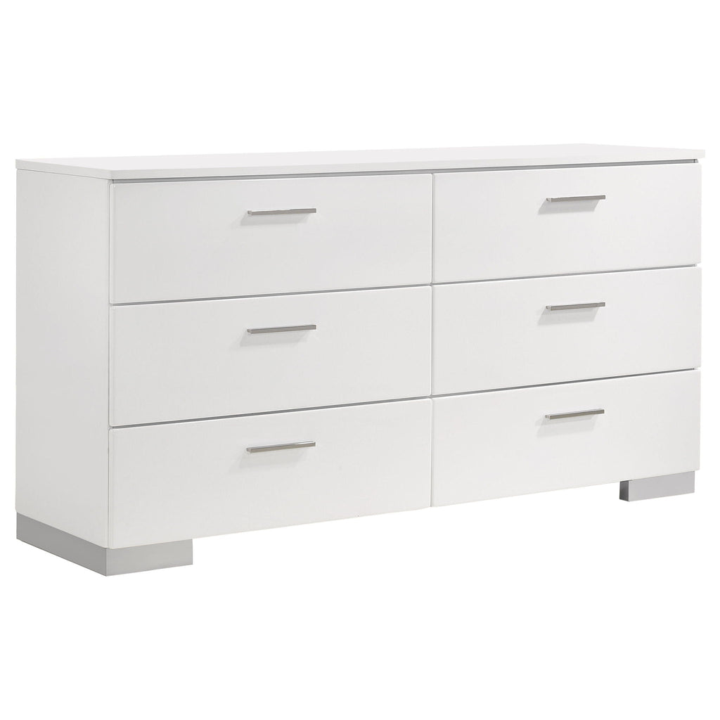 Felicity 4-piece Eastern King Platform Bedroom Set White