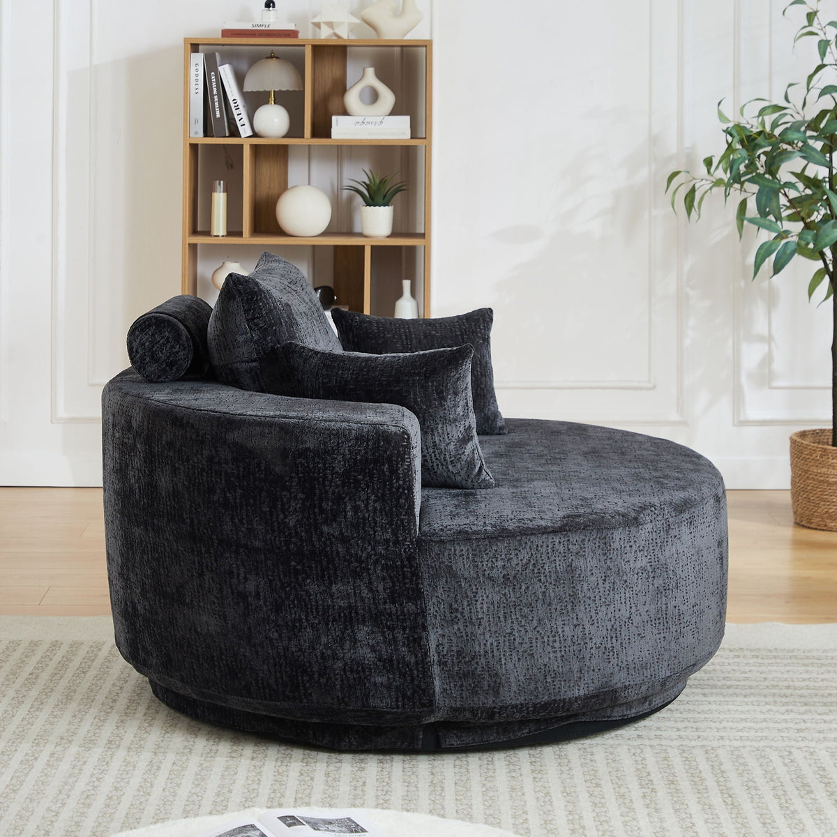 Swivel Sleeper Chair with Supportive Pillow and 360° Base - Multiple Colors