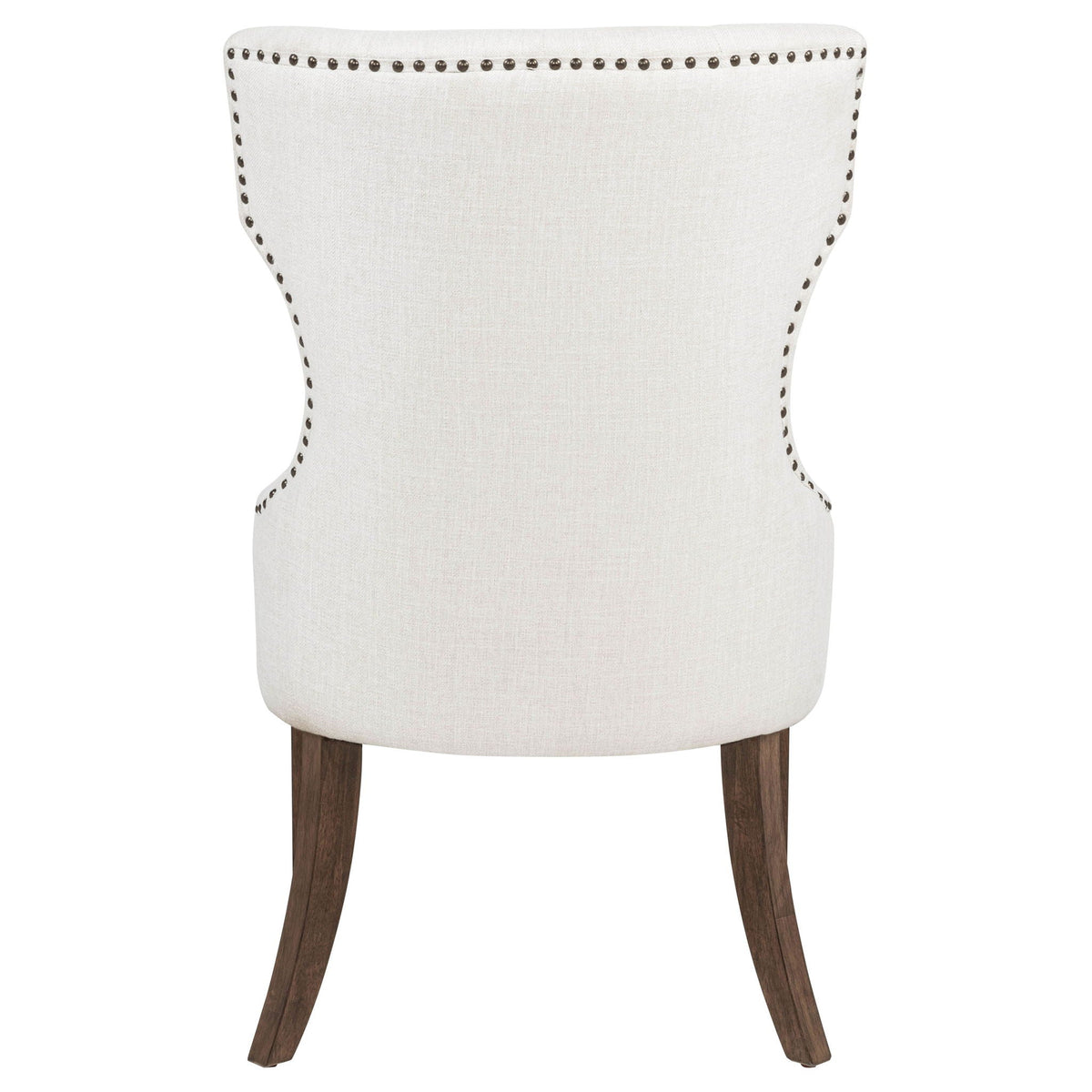 Baney Fabric Upholstered Dining Side Chair Cream and Dark Oak