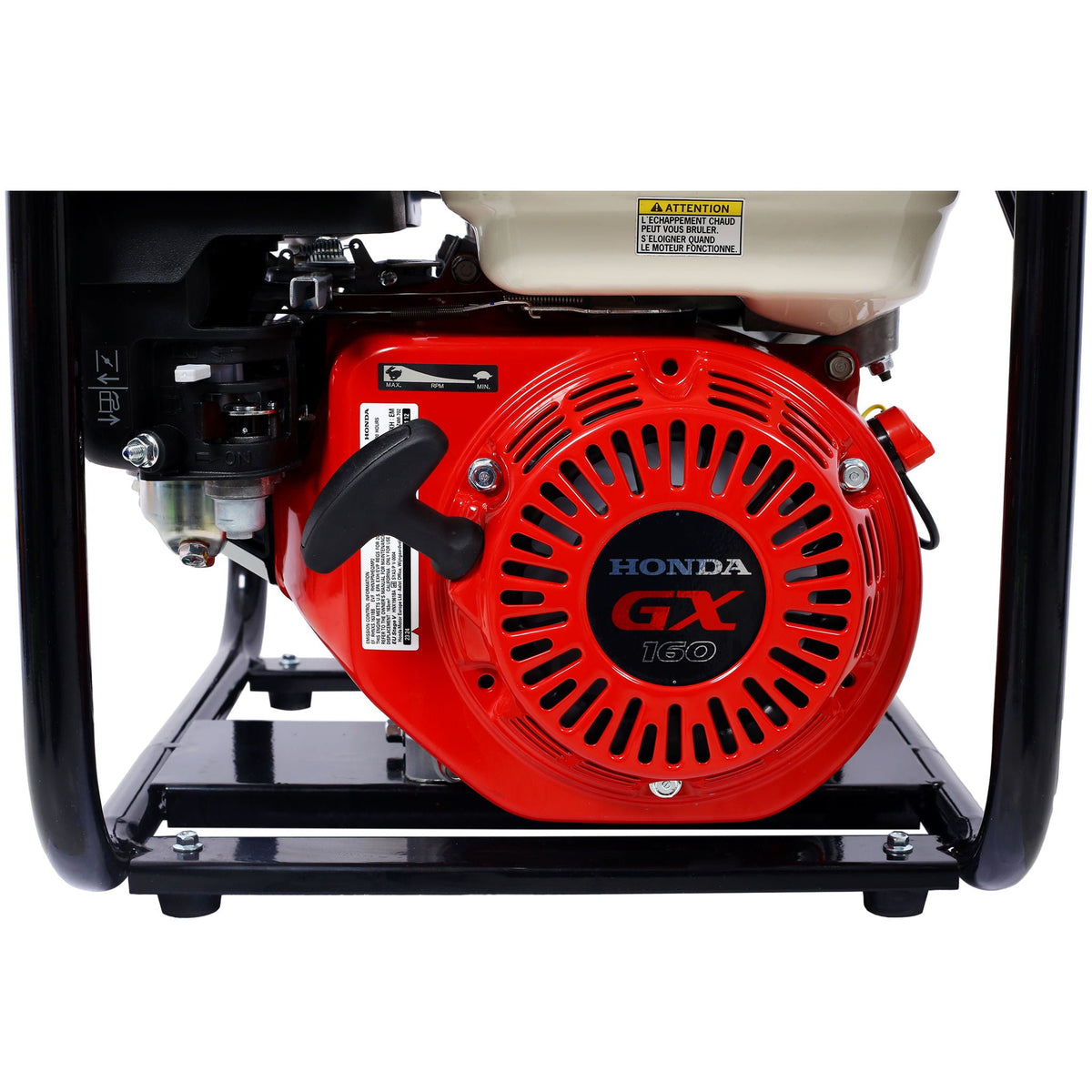 Honda GX160 Engine 3" Water Pump with 25ft Hose - Black/Red