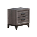 Mirage Nightstand with Two Drawers - Dark Gray or White