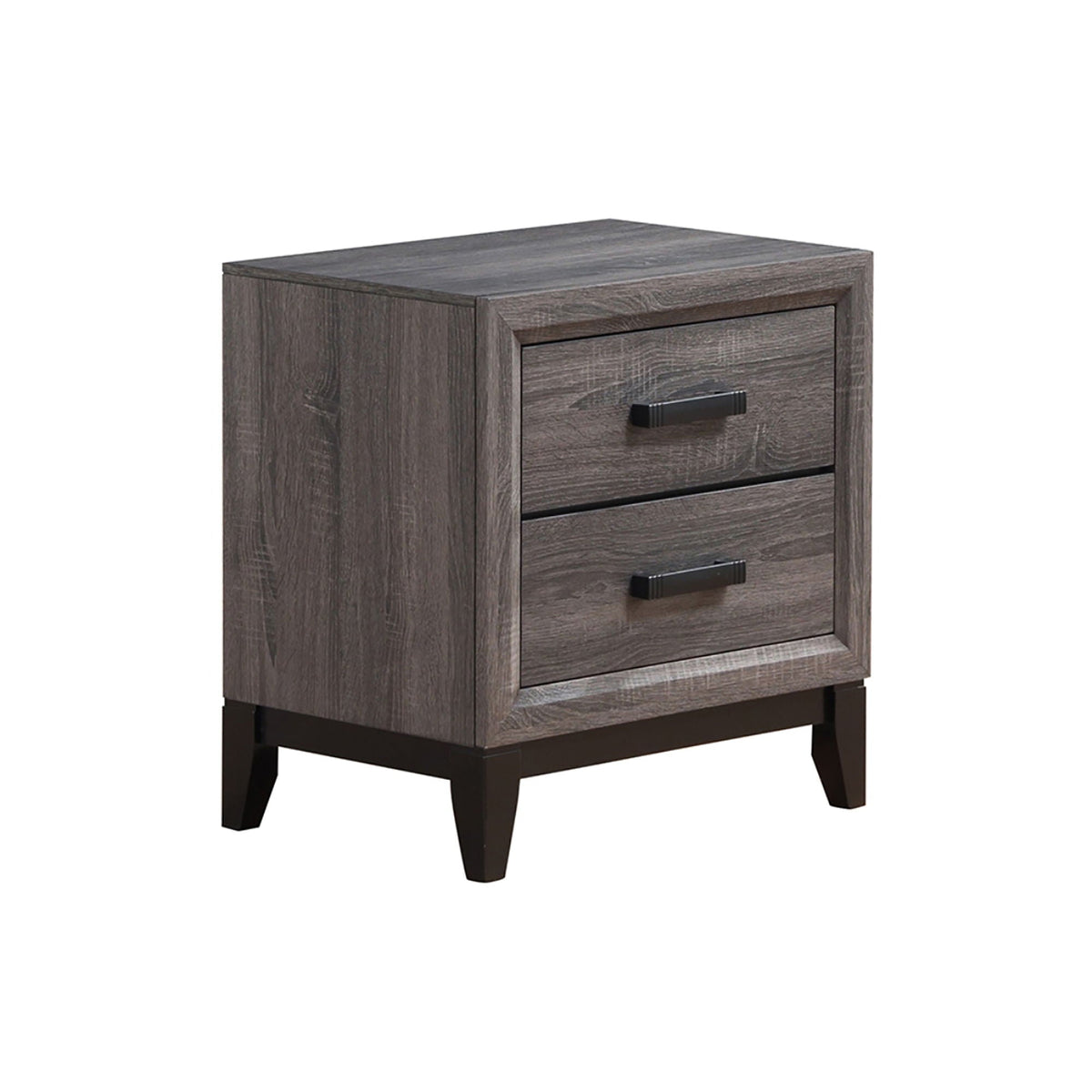 Mirage Nightstand with Two Drawers - Dark Gray or White