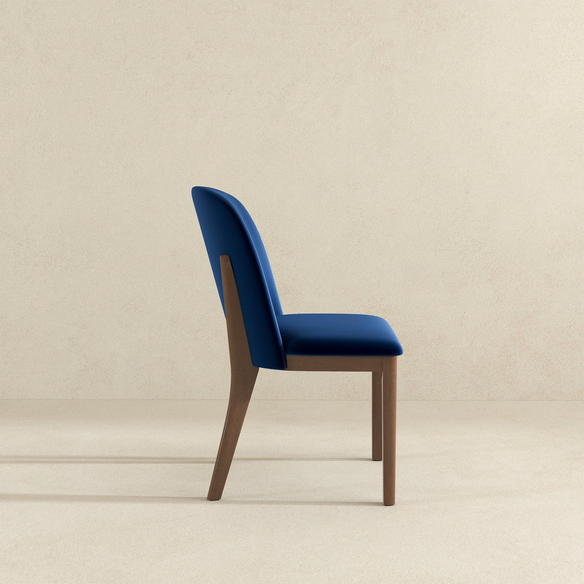 Comfort Dining Chair Set of 2 with Solid Wood Legs - Beige, Orange, Blue, Green