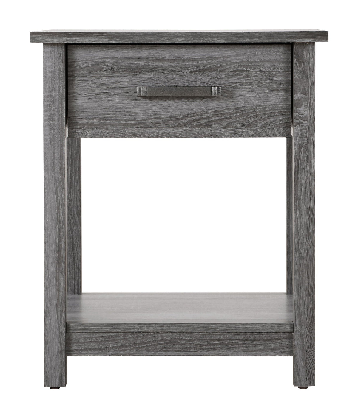 Accent Nightstand with Smooth Roller Drawer Glides - Gray, Light Brown, or Dark Brown