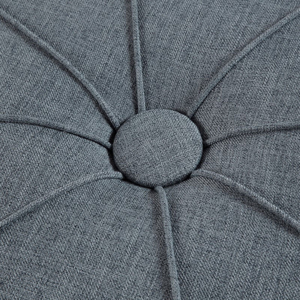 Large Cocktail Ottoman with Button Tufted Center - Blue or Beige