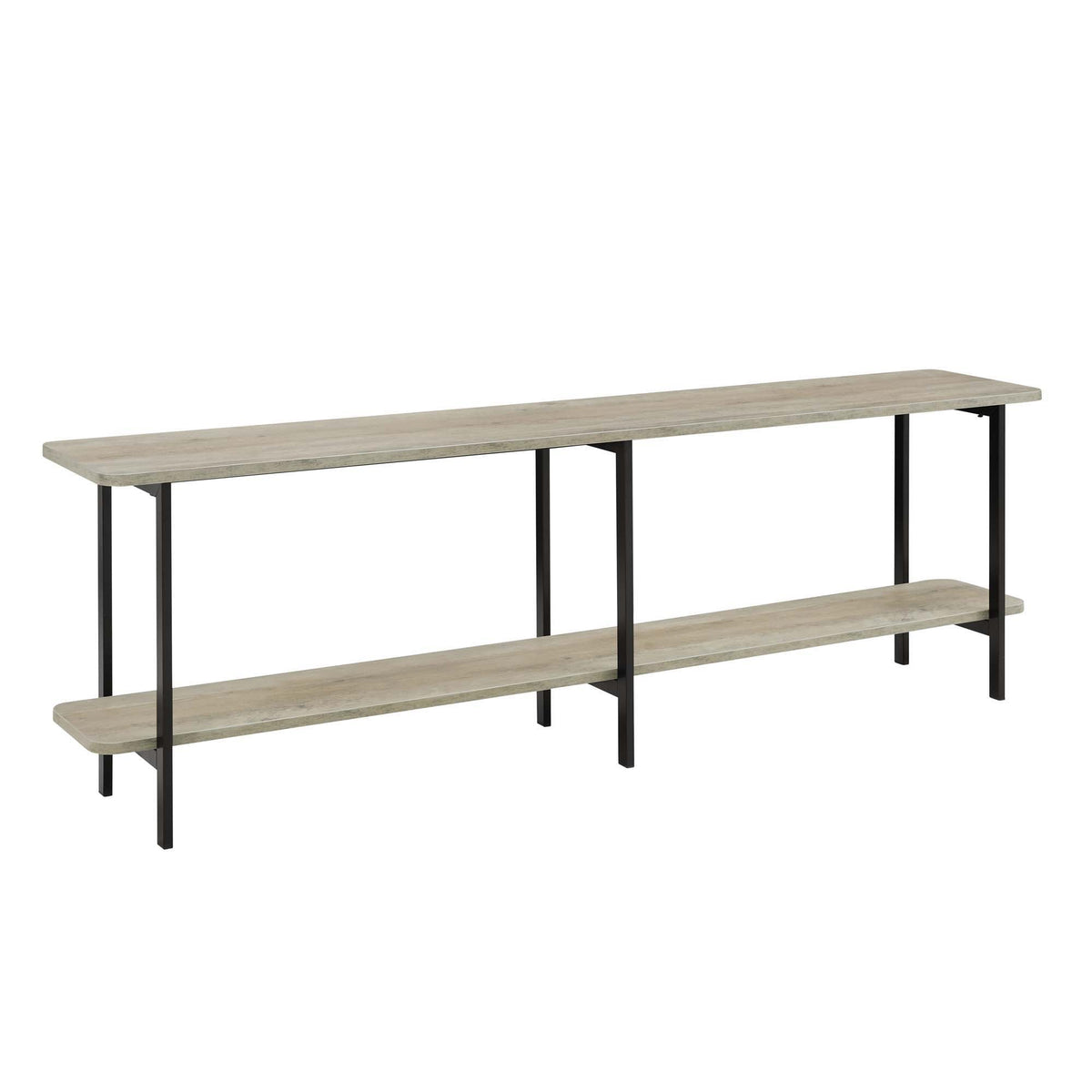 Celine 2 Shelf Console Table with Durable Construction - Gray, White, Black