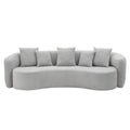 Barasa - Oversize Sofa With 5 Pillows - Gray