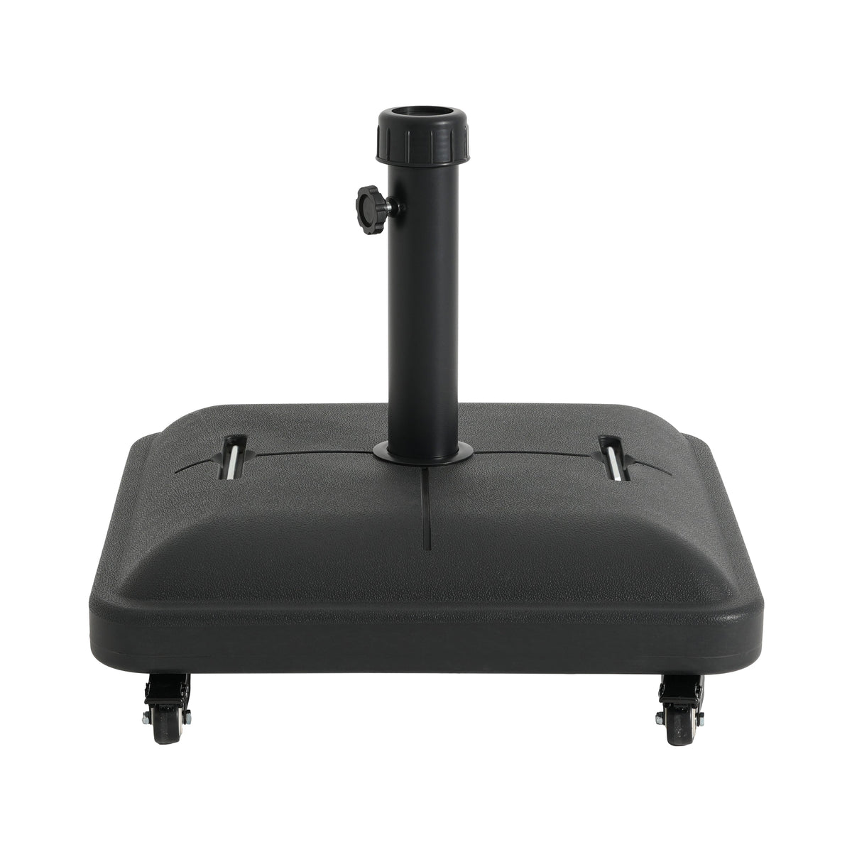 90-Pound Square Outdoor Umbrella Base with Wheels – Resin & Concrete