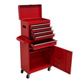 5-Drawer Rolling Tool Chest with Detachable Top - Red