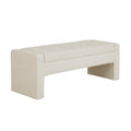 Cream Storage Bench with Soft Close Lid - Polyester Upholstery