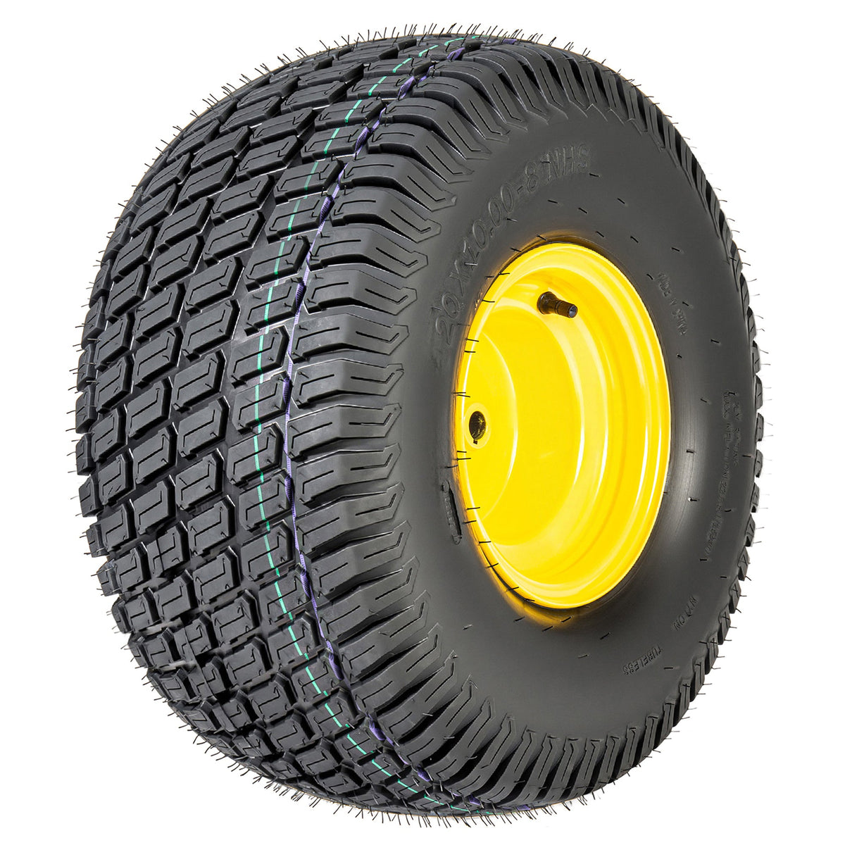 Heavy Duty Lawn Mower Tire and Wheel Assembly Set - 2 Pieces