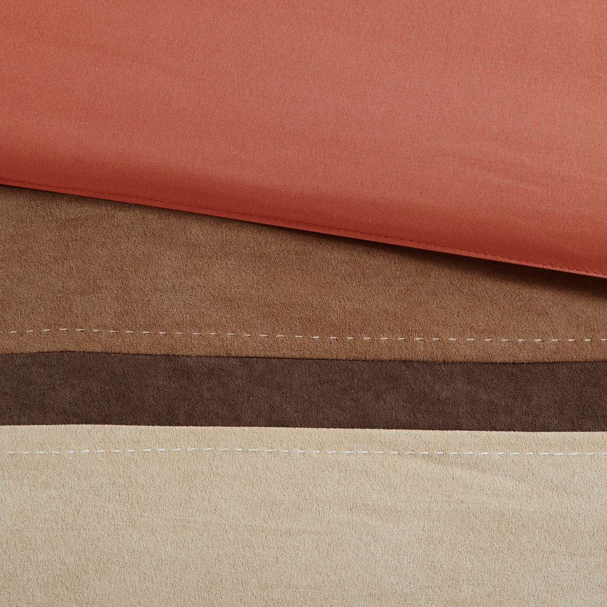 Faux Suede Queen Comforter Set with Hypoallergenic Fill - Coral