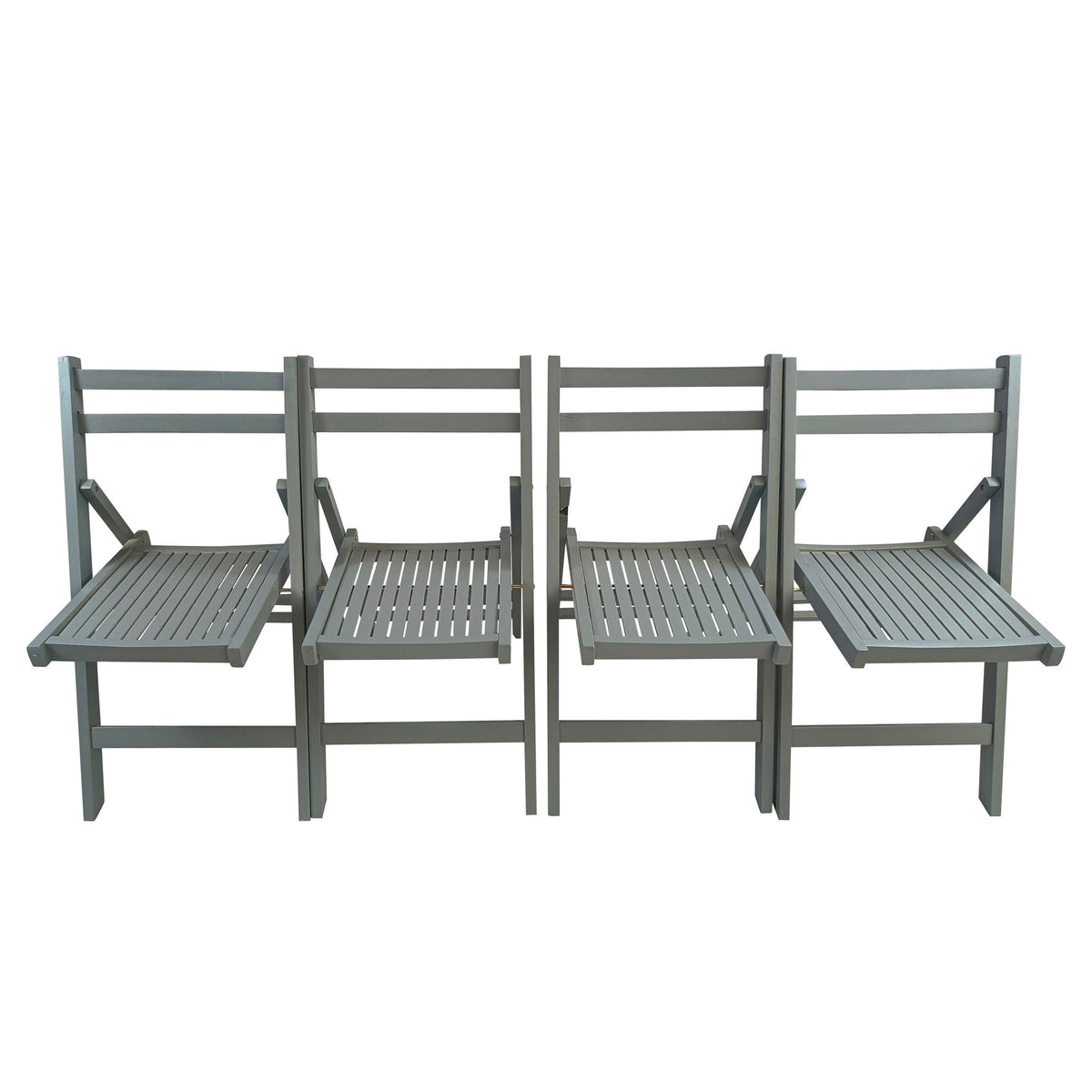 Foldable Solid Wood Special Event Chair Set - Set of 4 (Multiple Colors)