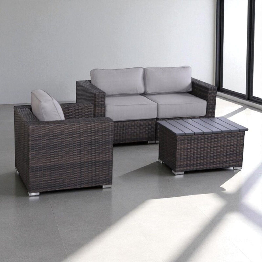 Stylish Sofa Seating Group With Cushions - Multiple Set Options, Dark Gray, Gray, or Dark Brown