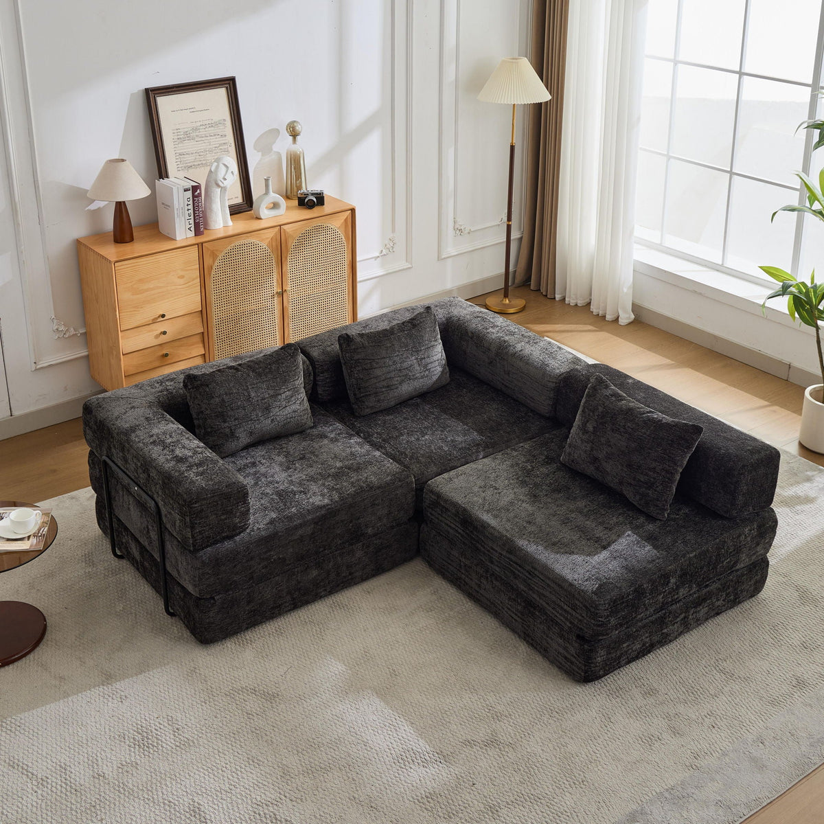 Convertible Floor Sofa Bed with Modular Design - Multiple Colors