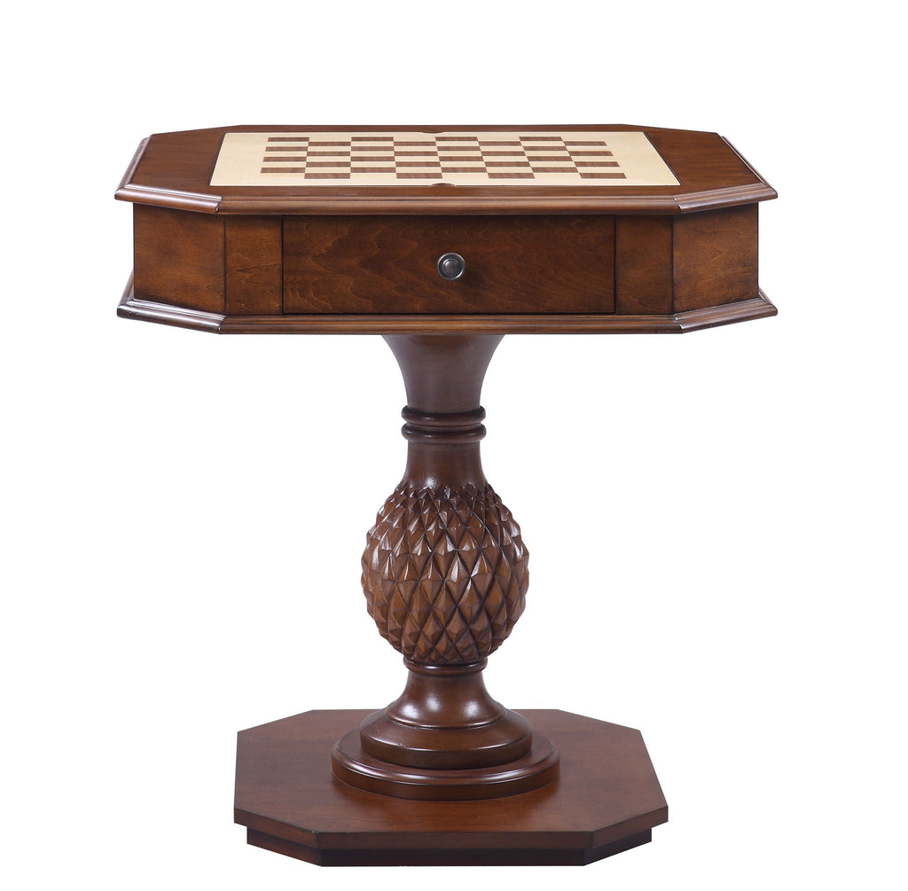 Cherry Wood Reversible Game Table with Storage Drawers - Bishop