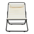 Outdoor Folding Chair Set with Adjustable Backrest – Black or Yellow