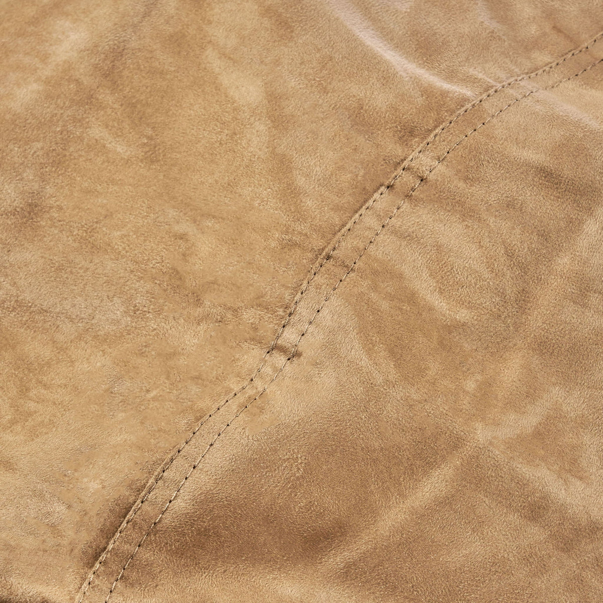 Traditional Cylindrical Suede Bean Bag Chaise - Light Brown or Red