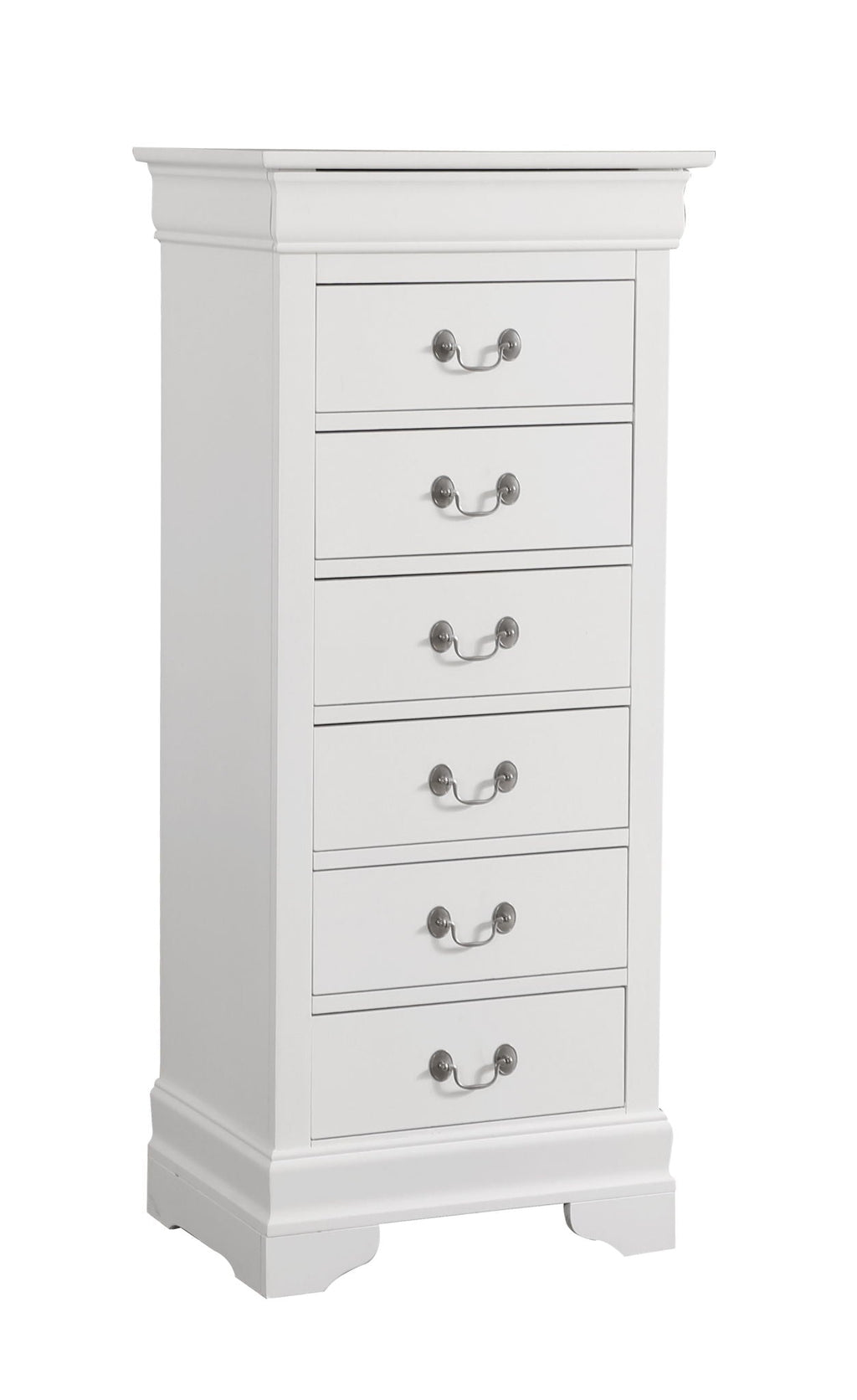 Traditional Style Lingerie Chest with Carved Base - Multiple Colors