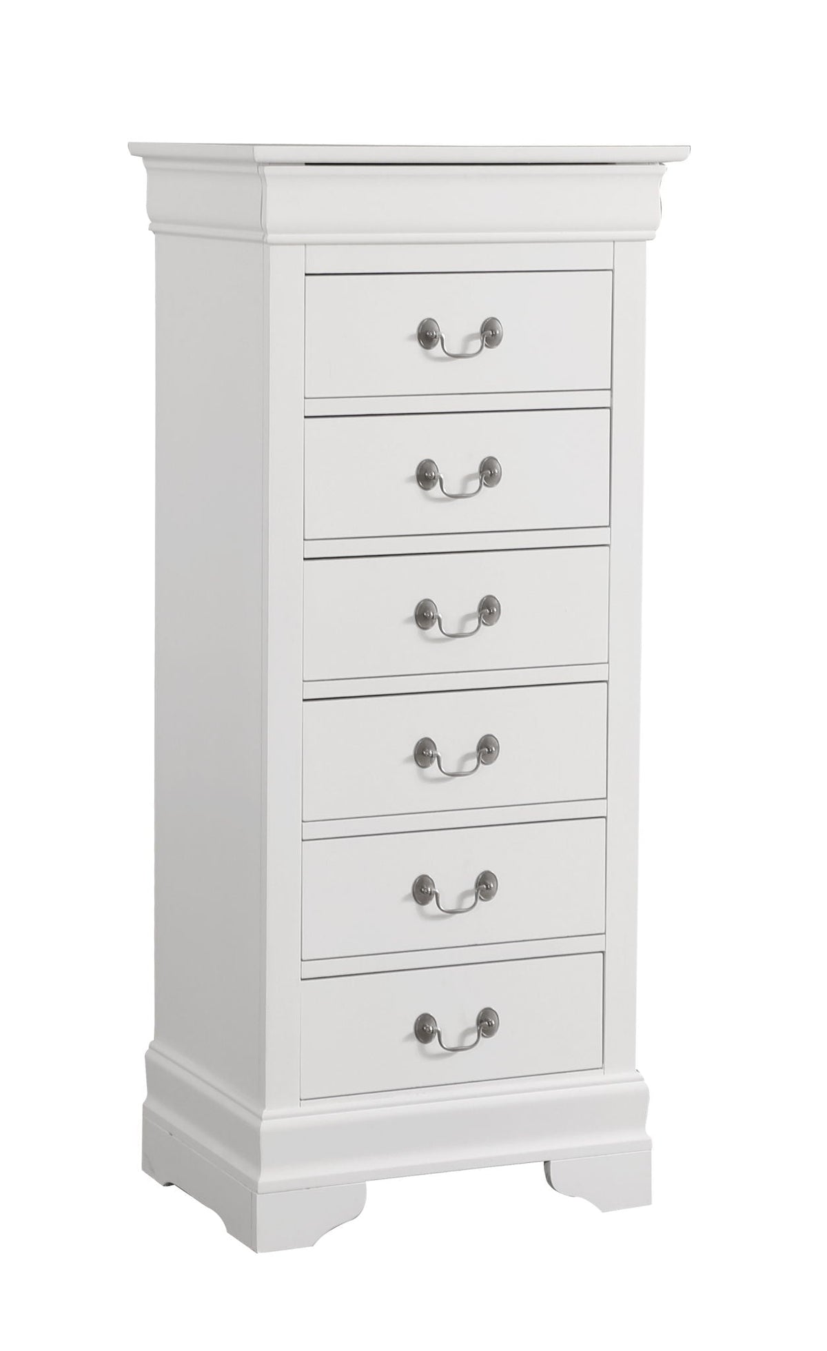 Traditional Style Lingerie Chest with Carved Base - Multiple Colors
