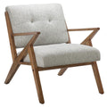 Rocket Lounge Chair with Solid Wood Frame - Light Gray