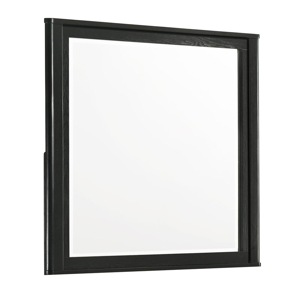 Black Bedroom Mirror with Deep Frame - Opel
