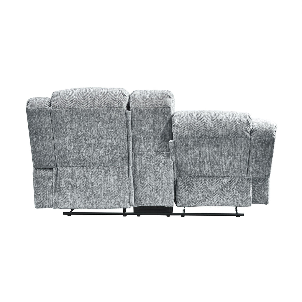Console Reclining Loveseat with Manual Motion - Black or Gray