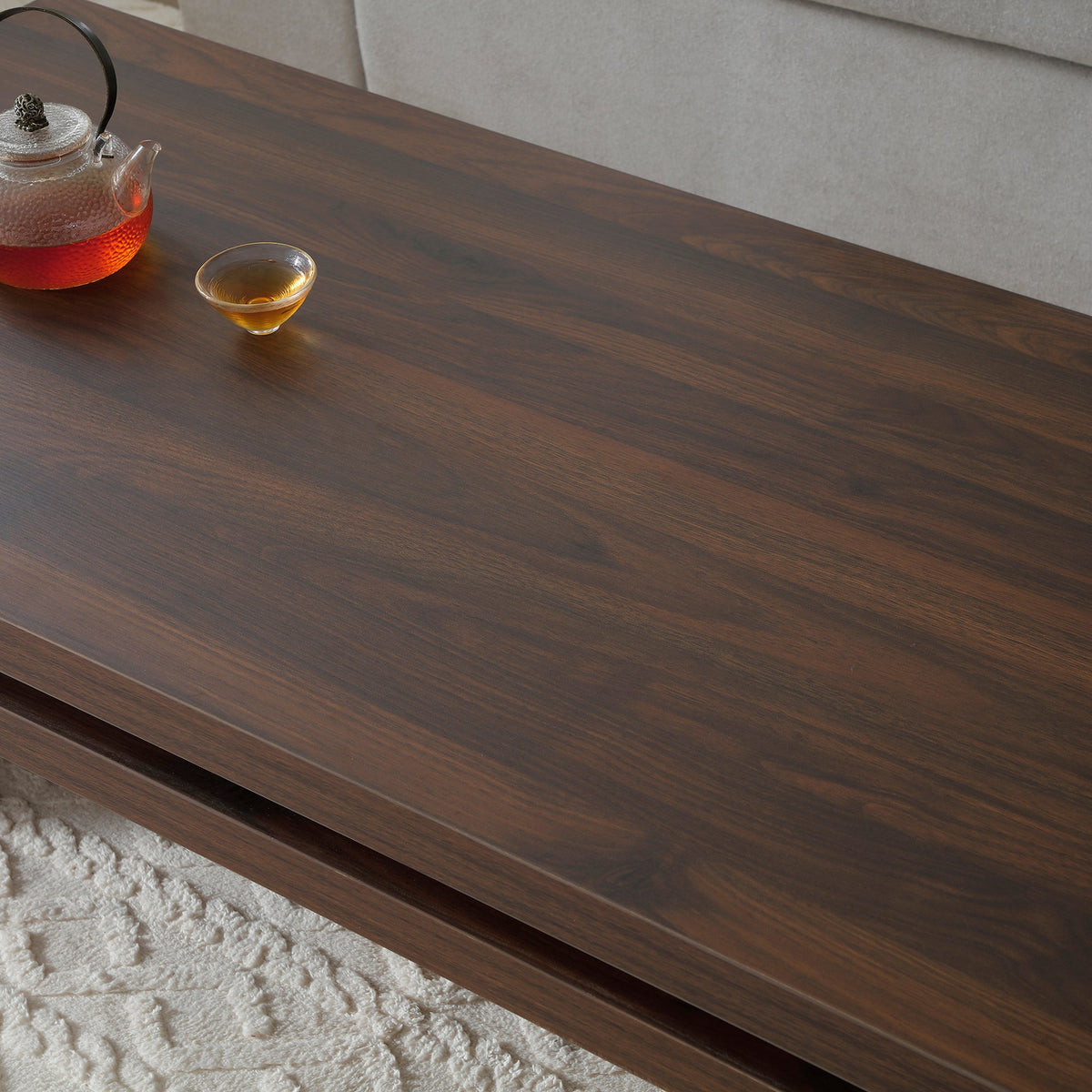 Wood Coffee Table with MDF Construction - Mid Century Modern Farmhouse
