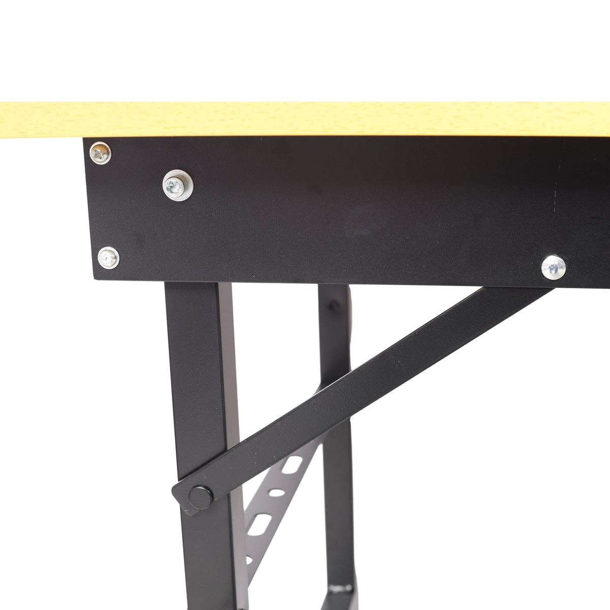 Portable Folding Work Table with Measuring Tape and Angle Finder - Black