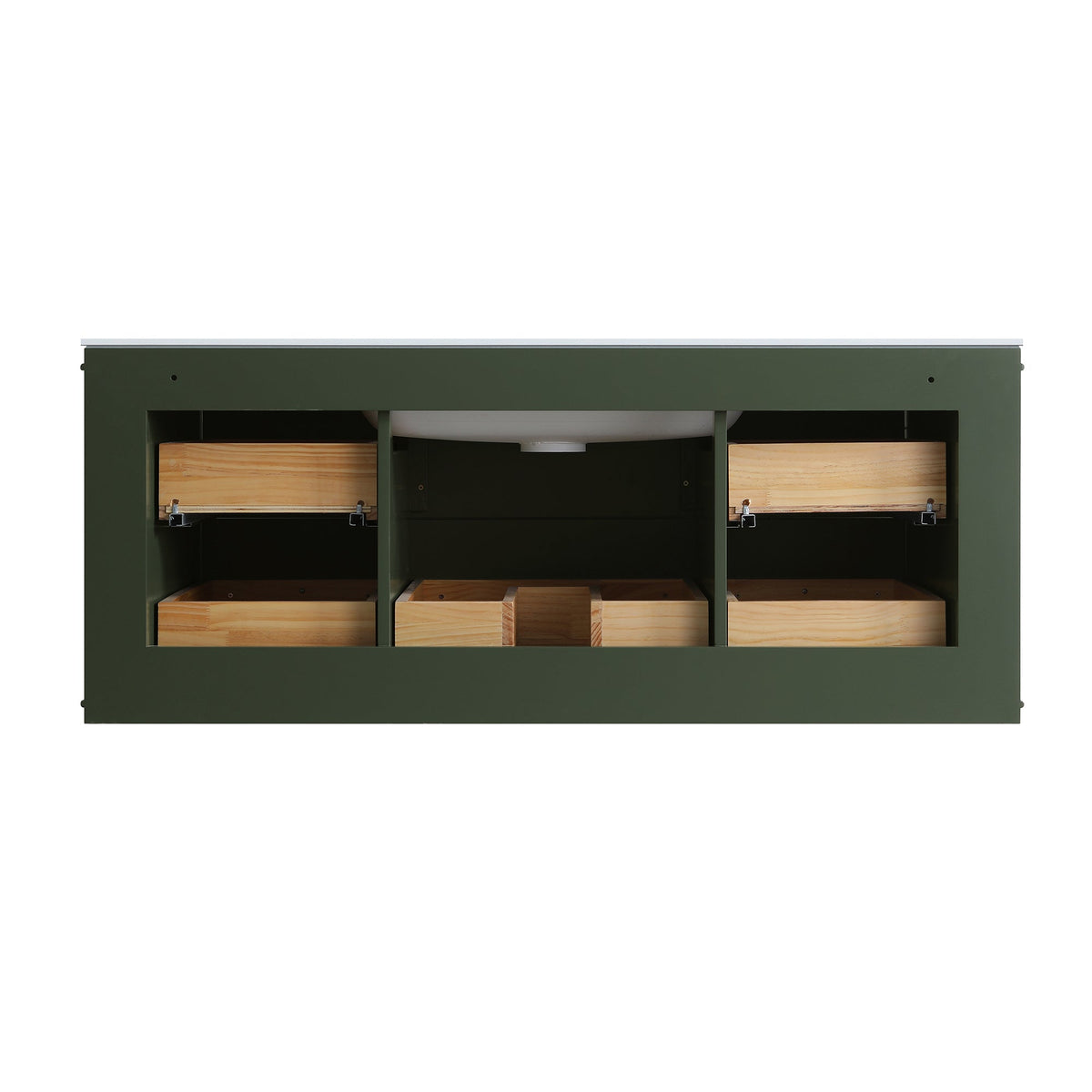 48" Wall Mounted Single Bathroom Vanity with Integrated Basin - Modern