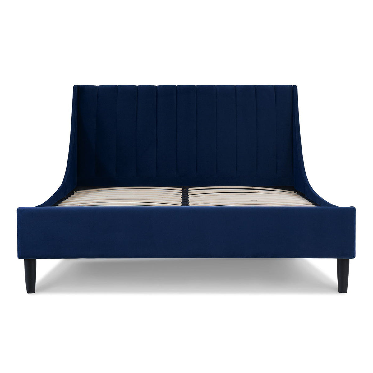 Vertical Tufted Modern Headboard Platform Bed Set with Upholstered Finish - Multiple Colors