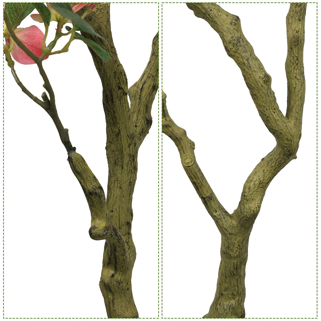 7Ft Artificial Bougainvillea Tree with Realistic Rose - Plastic