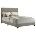 Dorian Fabric Upholstered Full Panel Bed Taupe