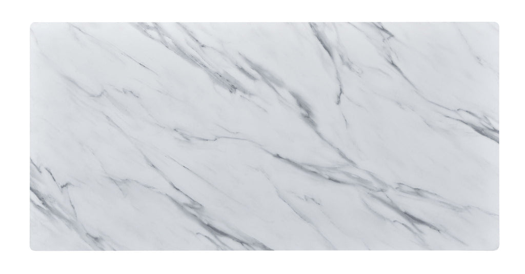 Landon Coffee Table with Glass Marble Texture Top