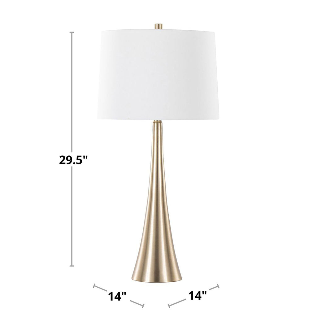 Contemporary Table Lamp Set with 3-Way Switch - Pearl Silver or Bronze