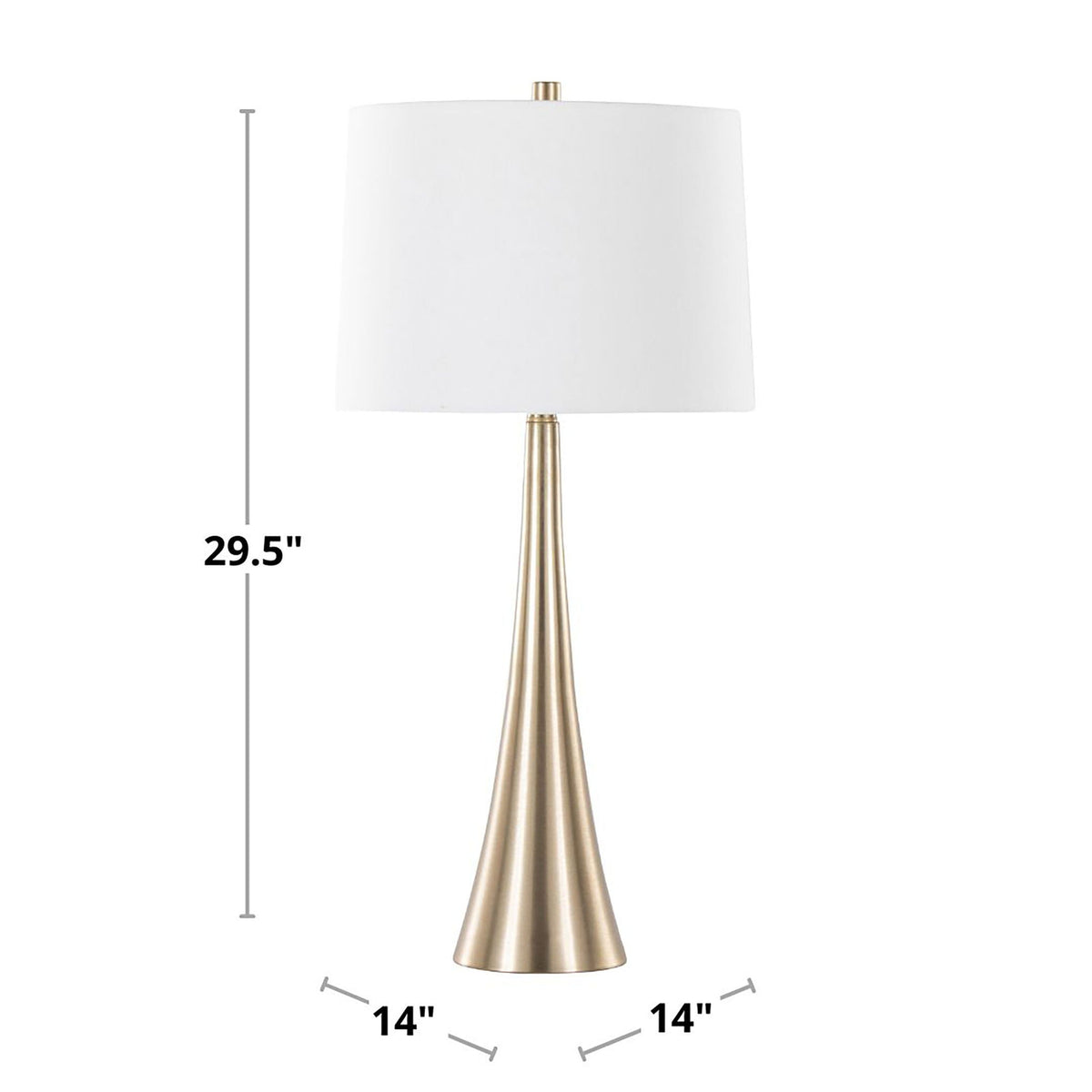 Contemporary Table Lamp Set with 3-Way Switch - Pearl Silver or Bronze