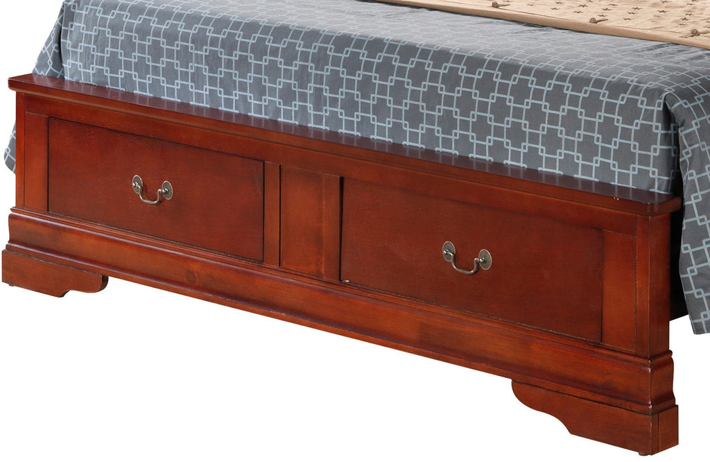 Upholstered Panel Sleigh Storage Bed with Dove Tail Drawers - Multiple Colors