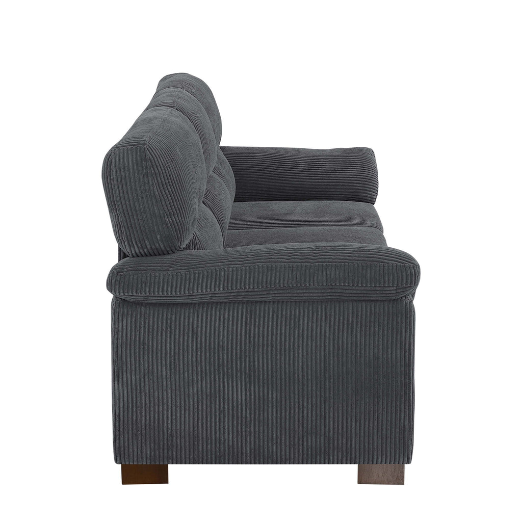 Vintage Inspired 3 Seat Sofa With Tufted Cushions