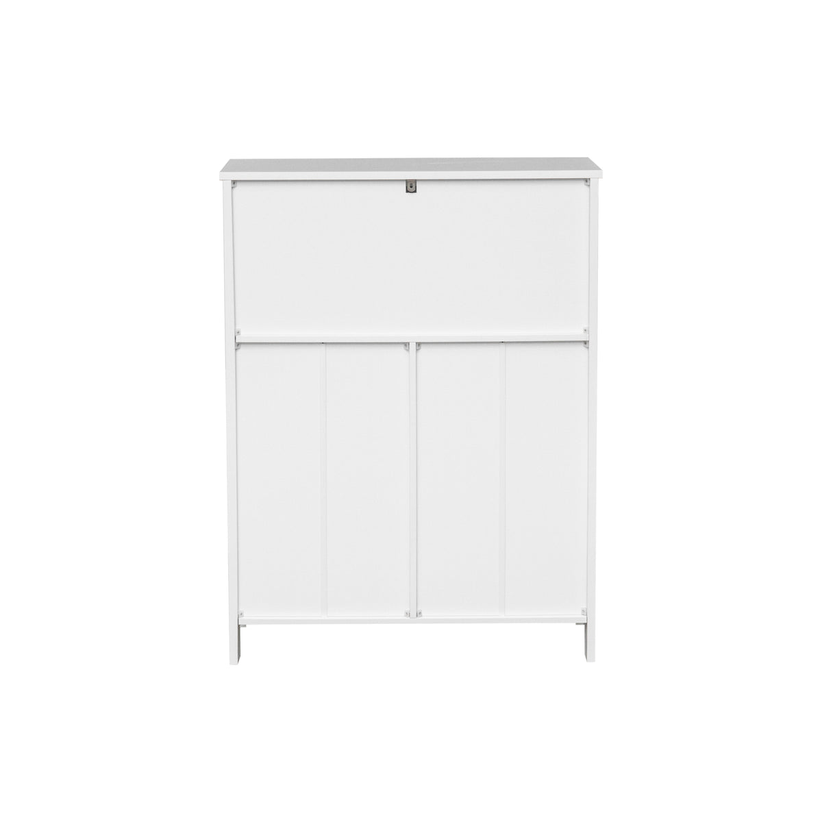 Modern Kitchen Storage Cabinet with 3 Drawers and 1 Door - White