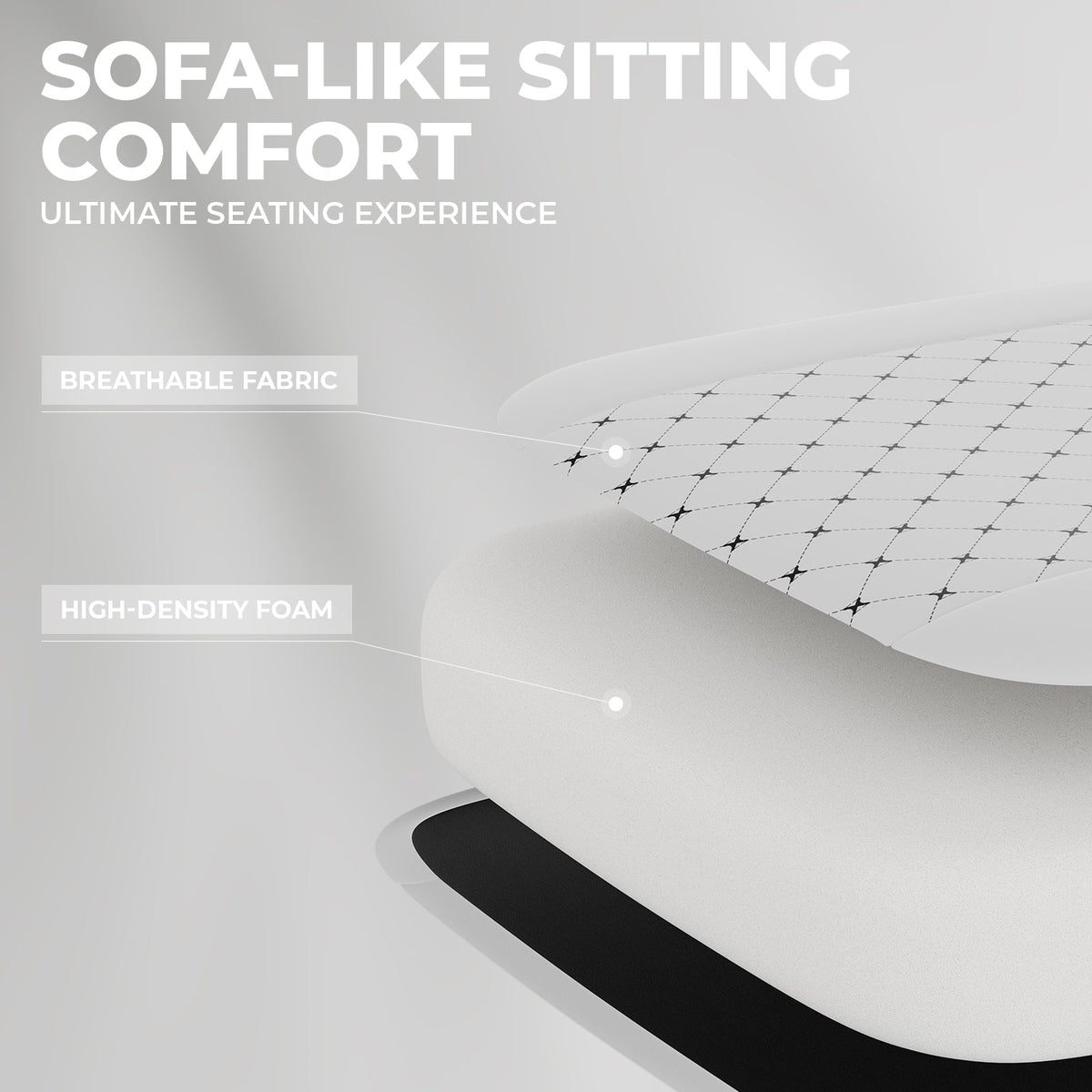 Gaming Chair with Massage and Ergonomic Design - White/Black