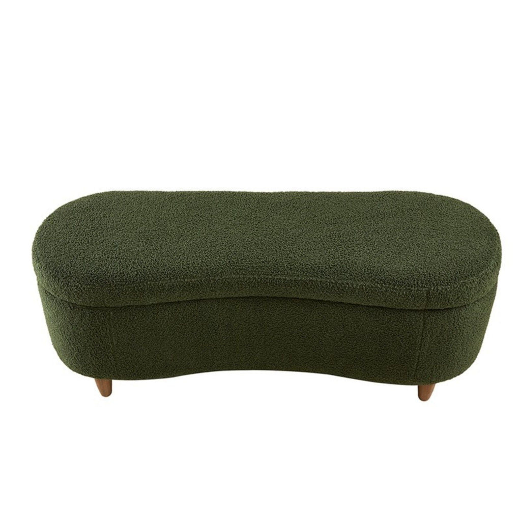 Flip Top Storage Bench with Soft Close Hinges - Light Brown, Beige, or Dark Green