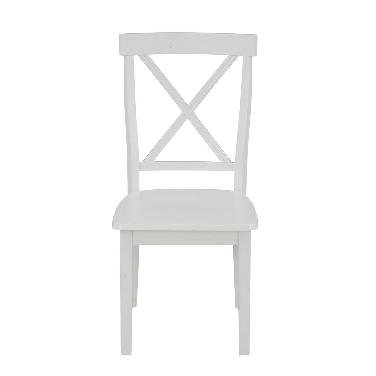 Solid Wood 5 Piece Dining Room Set with Table and 4 Chairs - White or Dark Gray