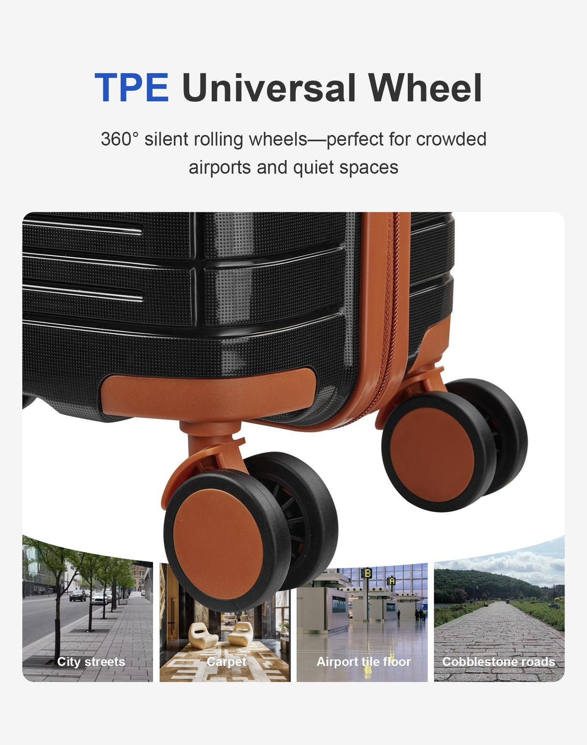 5-Piece Hardside Luggage Set with Spinner Wheels - Polypropylene