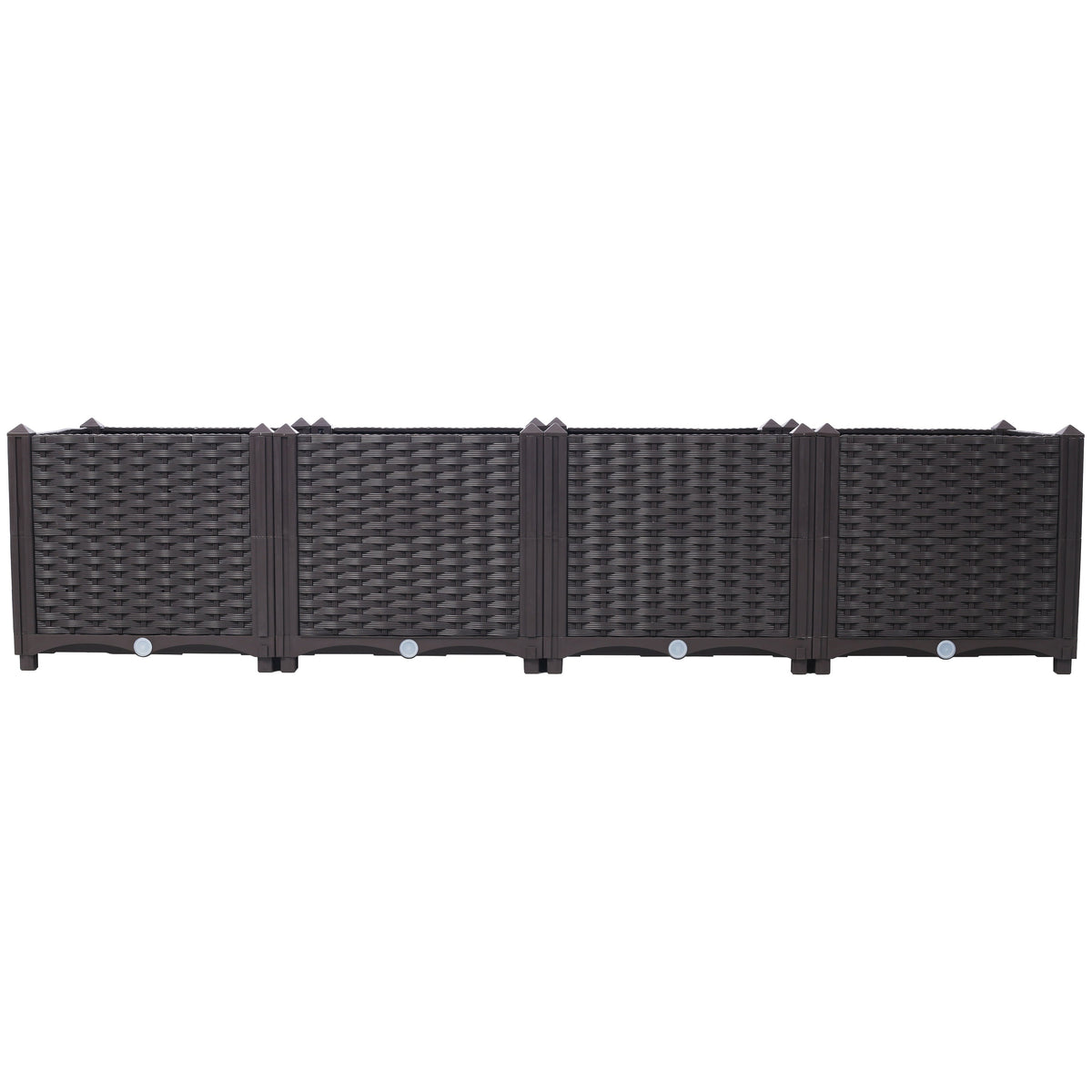 Deep Raised Garden Bed Plastic Planter Box with Self-Watering System - Polypropylene