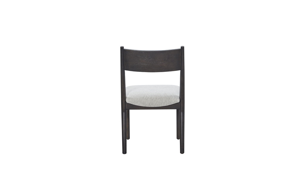 Upholstered Crescent Dining Chairs with Comfortable Upholstery - Peppercorn