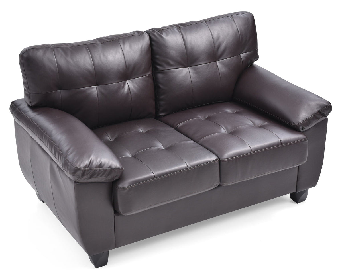 Gallant Loveseat with Hardwood Frame and Pocketed Coil Cushions - Dark Brown or White